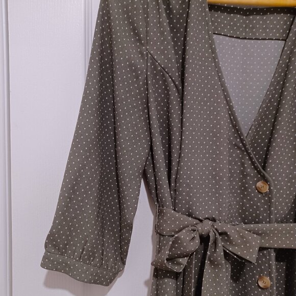 Suzy Shier Wrap Dress - Polka Dots - Picture 2 of 5